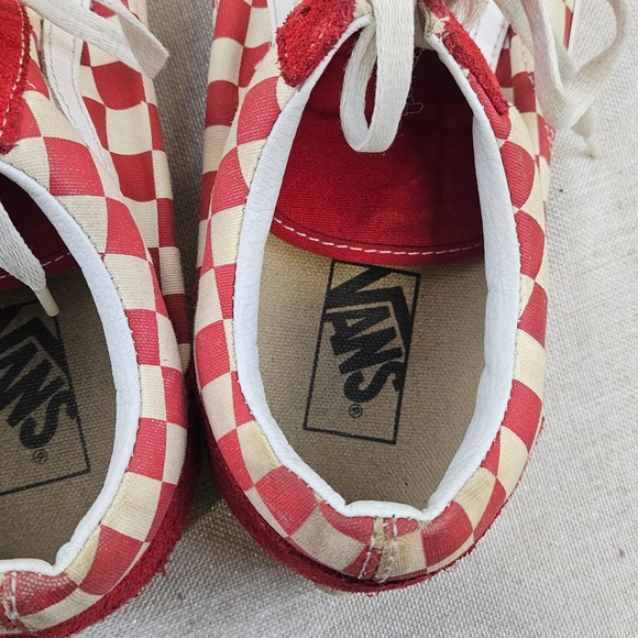 Vans Old Skool Checkerboard Red Suede Low Top Skate Shoes Men‎ US 10 UK 9 EUR 43 - Picture 6 of 10